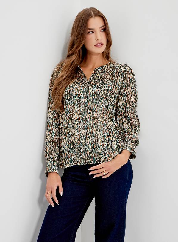 FINERY Lia Satin Chiffon Button Through Blouse 14